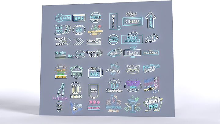 渲染模型_霓虹灯007