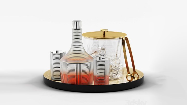 渲染模型_餐具套装008