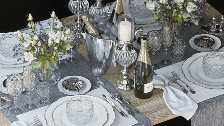 渲染模型_餐具套装013