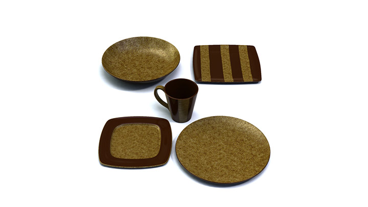 渲染模型_餐具杯盘070