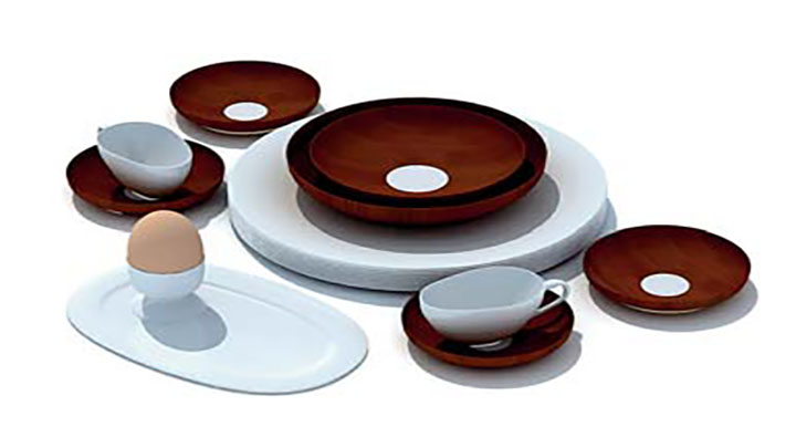 渲染模型_餐具组合008