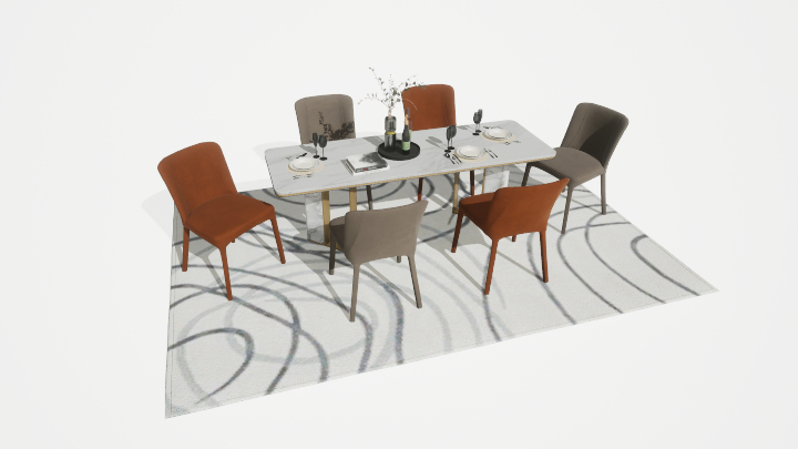 渲染模型_餐桌123