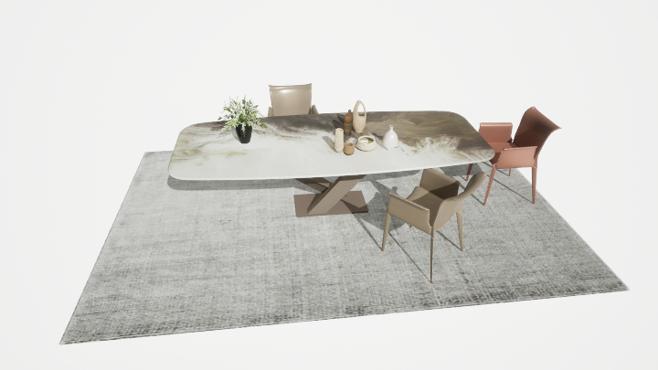 渲染模型_餐桌128