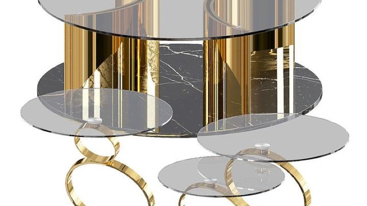 渲染模型_餐桌茶几001