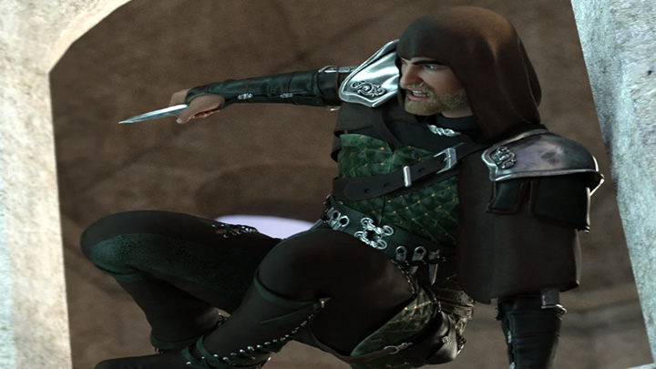 Daz3DPoser_男刺客001