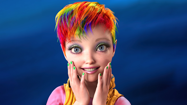 Daz3DPoser_短发女性001