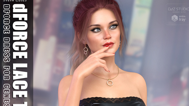 Daz3DPoser_连衣裙女001