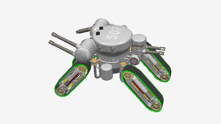 STEP_履带车履带机器人055