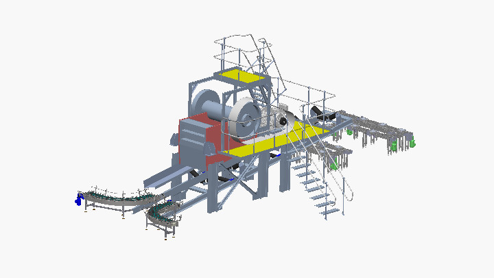 SW_砂石筛选上料传料自动生产线001