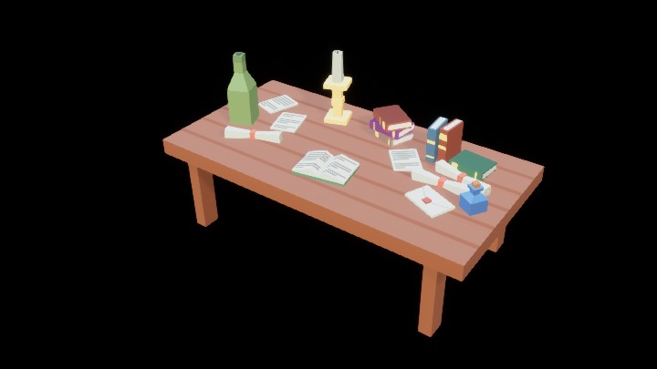 UE项目资源_模型资源_卡通_桌子034