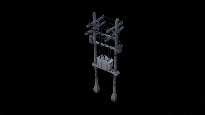 UE项目资源_模型资源_卡通_电线杆006