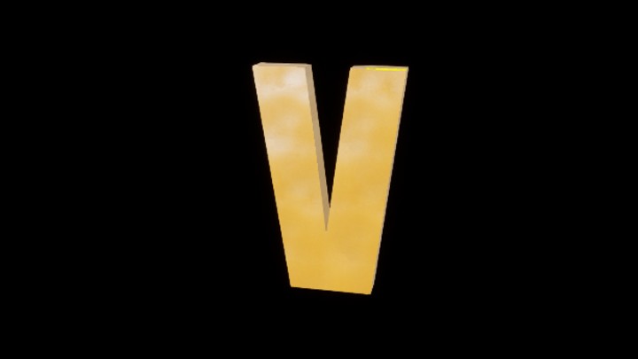 UE项目资源_模型资源_字母V001