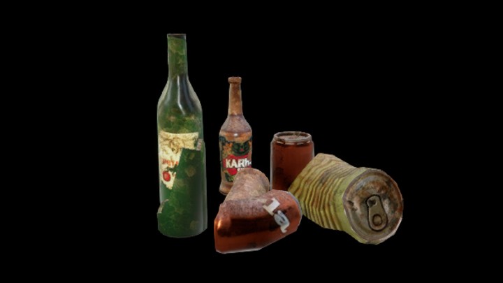 UE项目资源_模型资源_废弃瓶子001