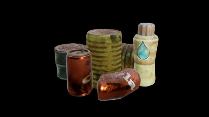 UE项目资源_模型资源_废弃瓶子002