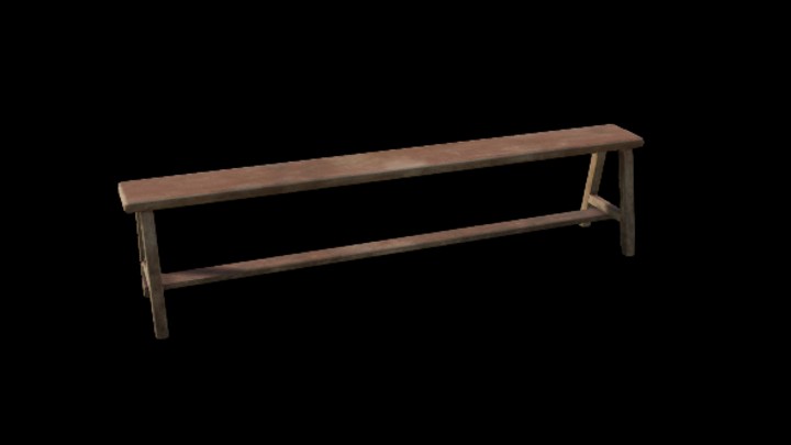 UE项目资源_模型资源_木板凳002