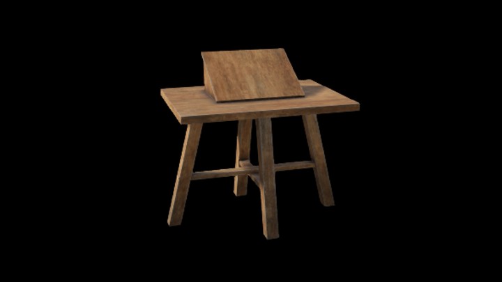 UE项目资源_模型资源_木桌022