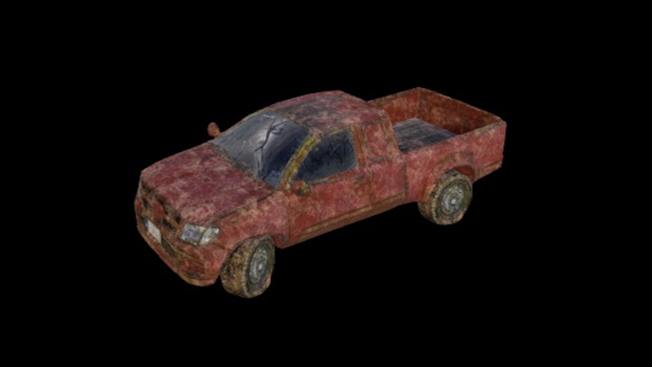 UE项目资源_模型资源_破旧汽车005