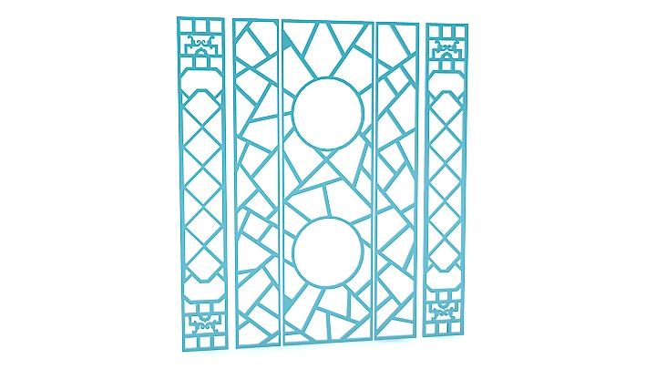 渲染模型_中式窗花025