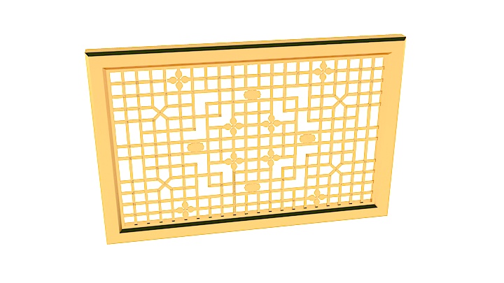 渲染模型_中式窗花051