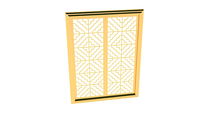 渲染模型_中式窗花054