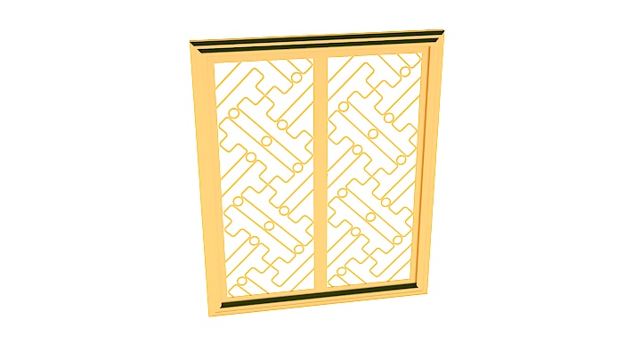 渲染模型_中式窗花064