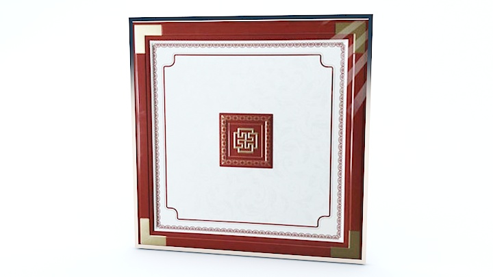 渲染模型_中式铝扣板014