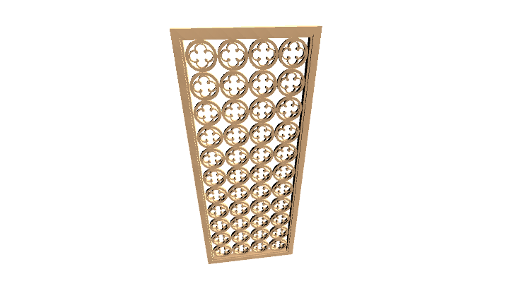 渲染模型_中式雕花隔断034