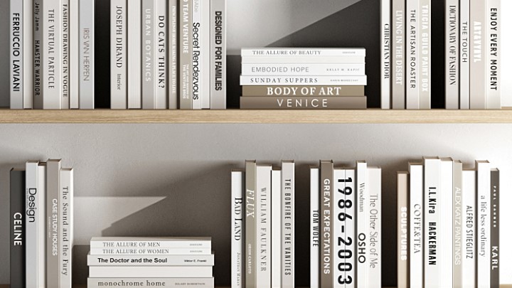 渲染模型_书架134