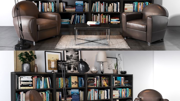 渲染模型_书架137