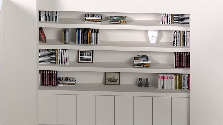 渲染模型_书架139