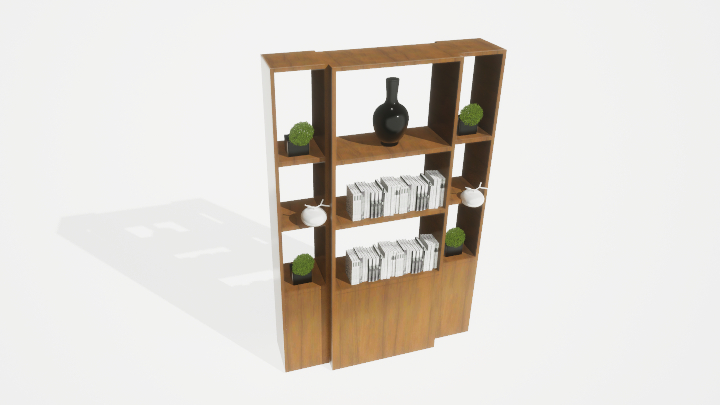 渲染模型_书柜136