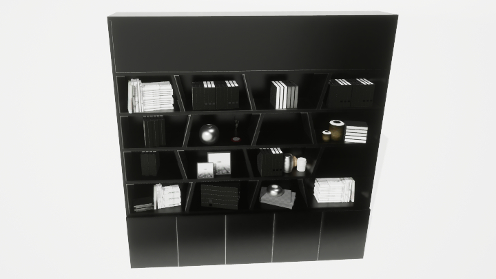 渲染模型_书柜139