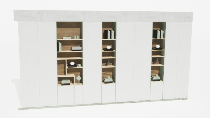 渲染模型_书柜142