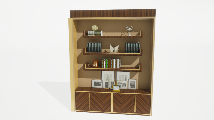 渲染模型_书柜144