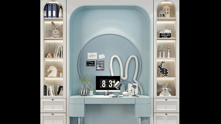 渲染模型_儿童家具058