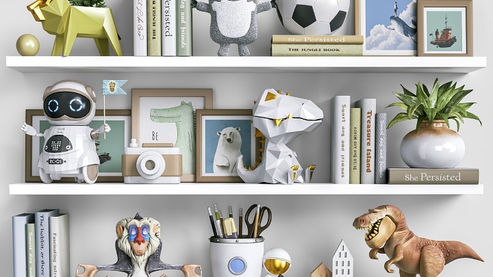 渲染模型_儿童房家具装饰品002