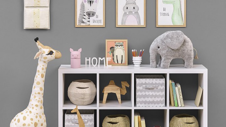 渲染模型_儿童房家具装饰品003