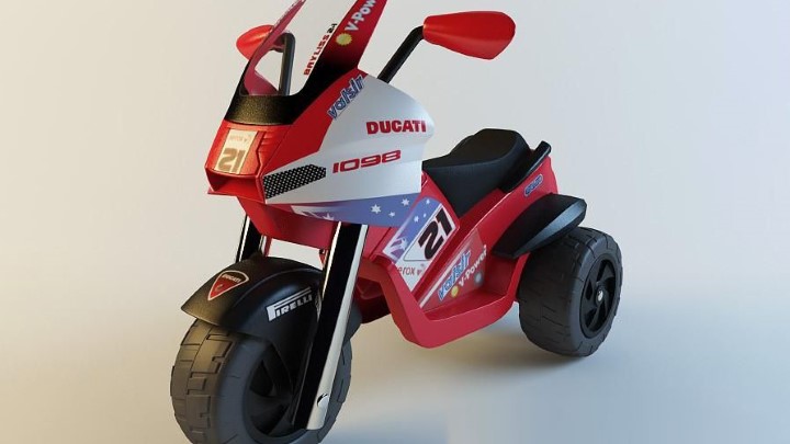 渲染模型_儿童车004