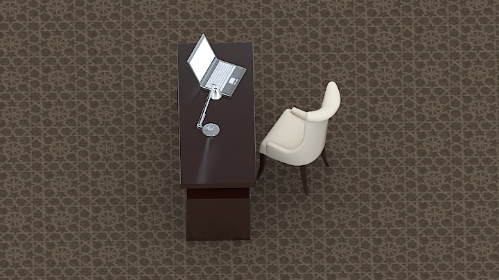 渲染模型_办公桌080