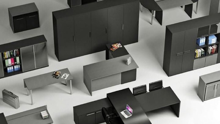 渲染模型_办公桌088