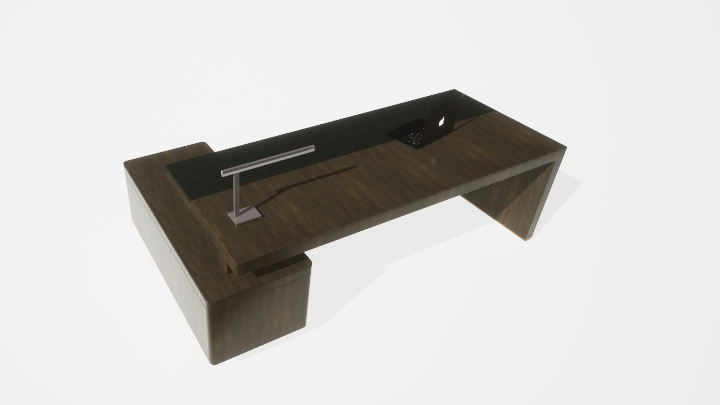 渲染模型_办公桌106