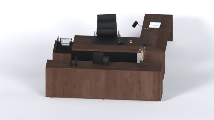 渲染模型_办公桌椅086