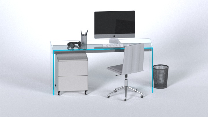 渲染模型_办公桌椅094