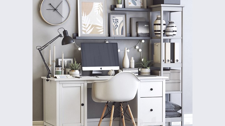 渲染模型_办公桌椅101