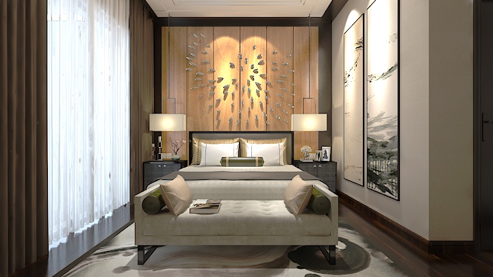 渲染模型_卧室032