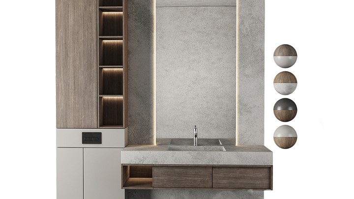 渲染模型_卫生间洗漱台009