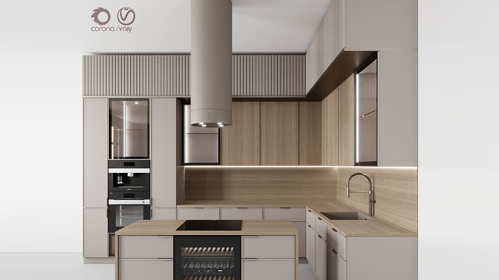 渲染模型_厨房228