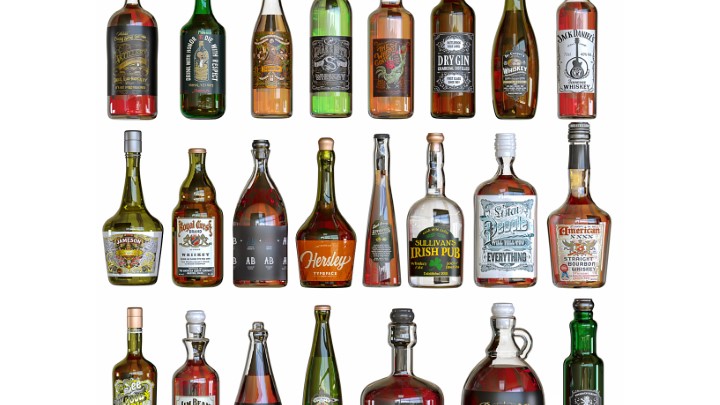 渲染模型_各种酒001