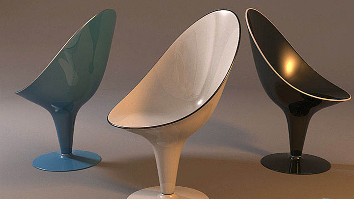 渲染模型_吧台椅001