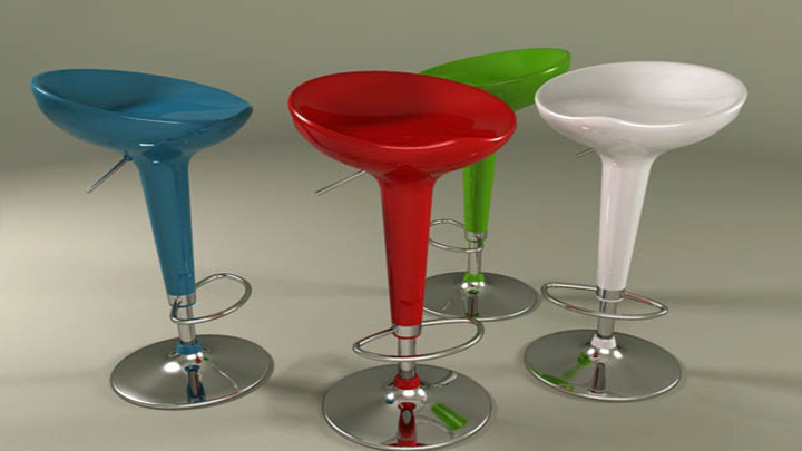 渲染模型_吧台椅005